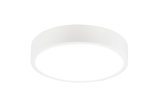 Saona 12cm Round LED Surface Flush Fitting,8W,4000K,720lm,Matt White/Frosted Acrylic,3yrs Warranty by Mantra