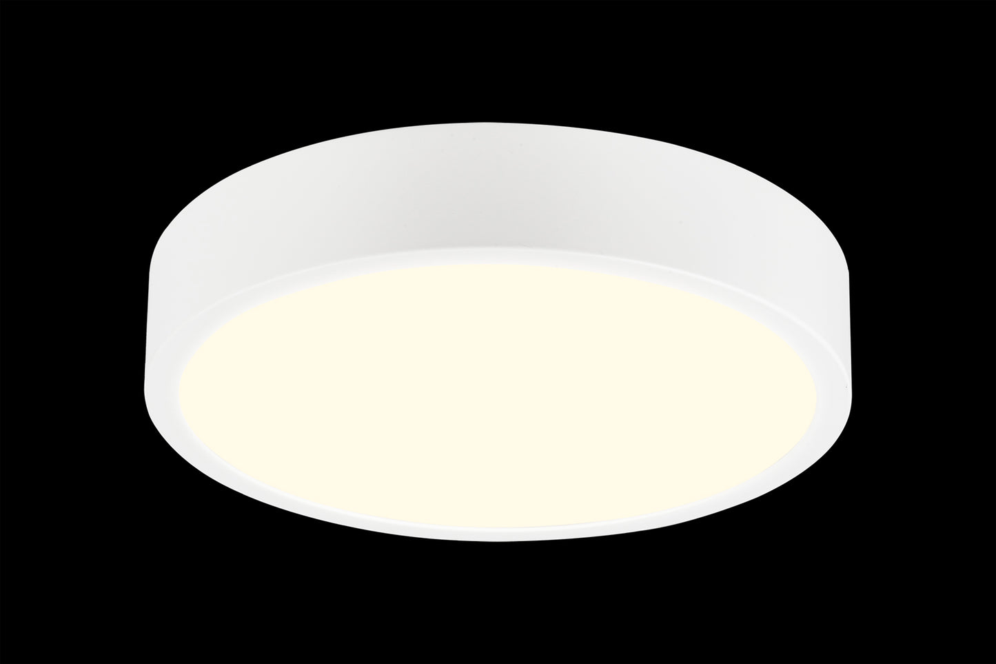 Saona 22.5cm Round LED Surface Flush Fitting,24W,3000K,2040lm,Matt White/Frosted Acrylic,3yrs Warranty by Mantra