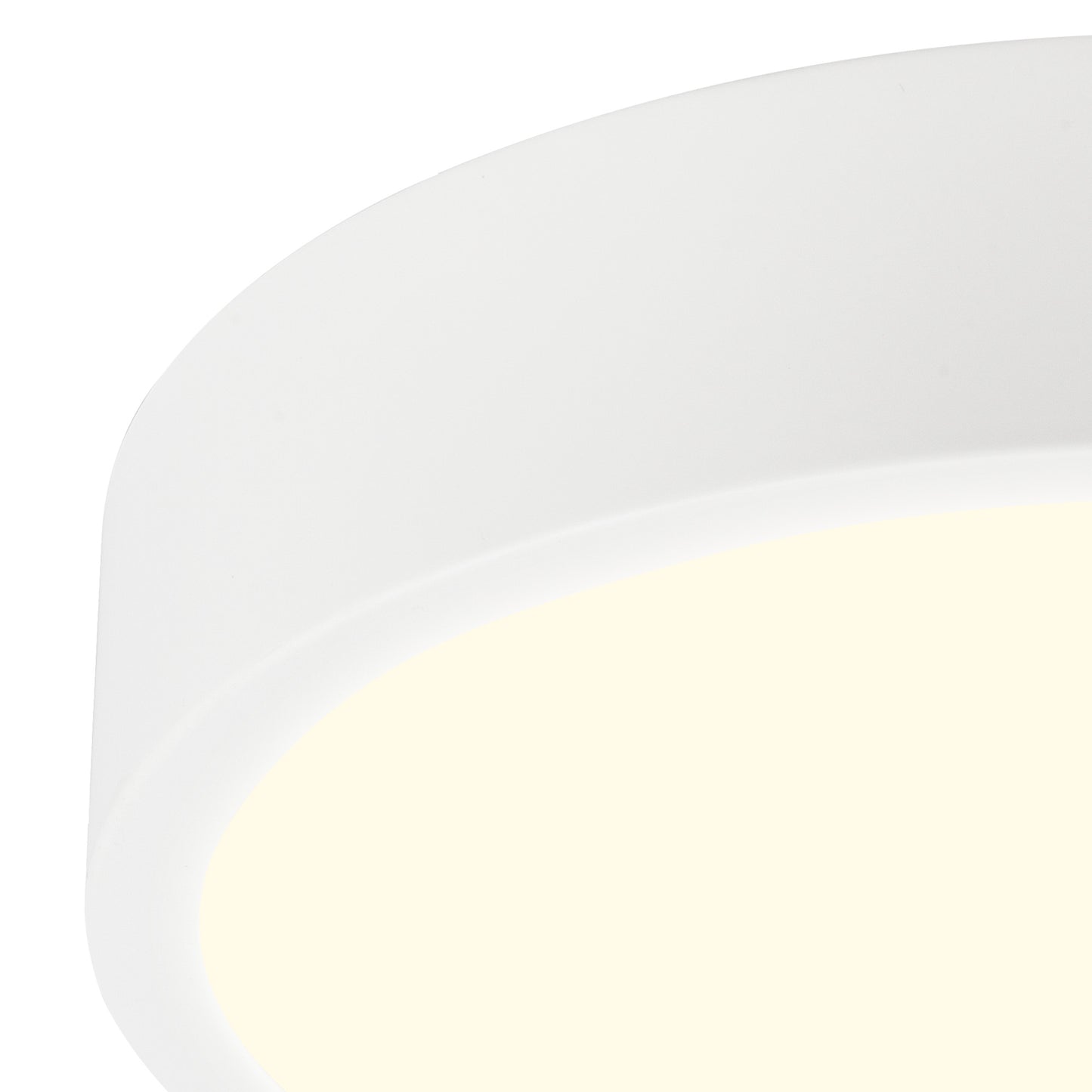 Saona 22.5cm Round LED Surface Flush Fitting,24W,3000K,2040lm,Matt White/Frosted Acrylic,3yrs Warranty by Mantra