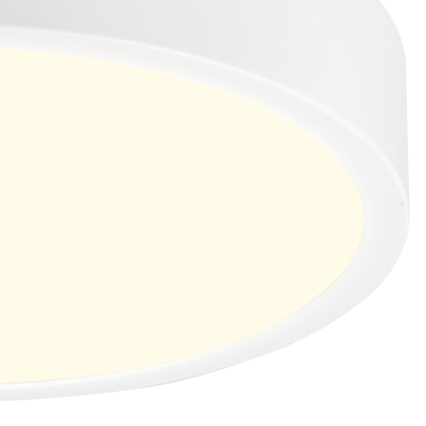 Saona 22.5cm Round LED Surface Flush Fitting,24W,3000K,2040lm,Matt White/Frosted Acrylic,3yrs Warranty by Mantra