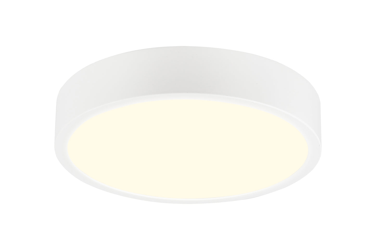 Saona 22.5cm Round LED Surface Flush Fitting,24W,3000K,2040lm,Matt White/Frosted Acrylic,3yrs Warranty by Mantra