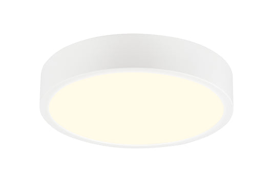 Saona 22.5cm Round LED Surface Flush Fitting,24W,3000K,2040lm,Matt White/Frosted Acrylic,3yrs Warranty by Mantra