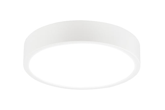 Saona 22.5cm Round LED Surface Flush Fitting,24W,4000K,2160lm,Matt White/Frosted Acrylic,3yrs Warranty by Mantra