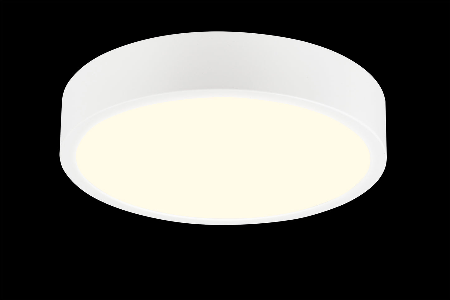 Saona 30cm Round LED Surface Flush Fitting,30W,3000K,2550lm,Matt White/Frosted Acrylic,3yrs Warranty by Mantra