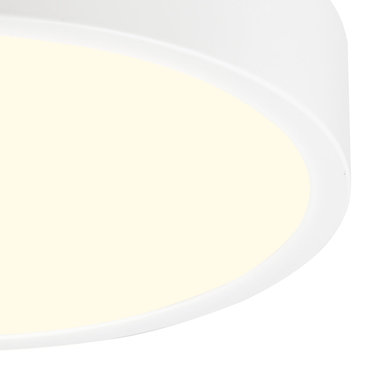 Saona 30cm Round LED Surface Flush Fitting,30W,3000K,2550lm,Matt White/Frosted Acrylic,3yrs Warranty by Mantra