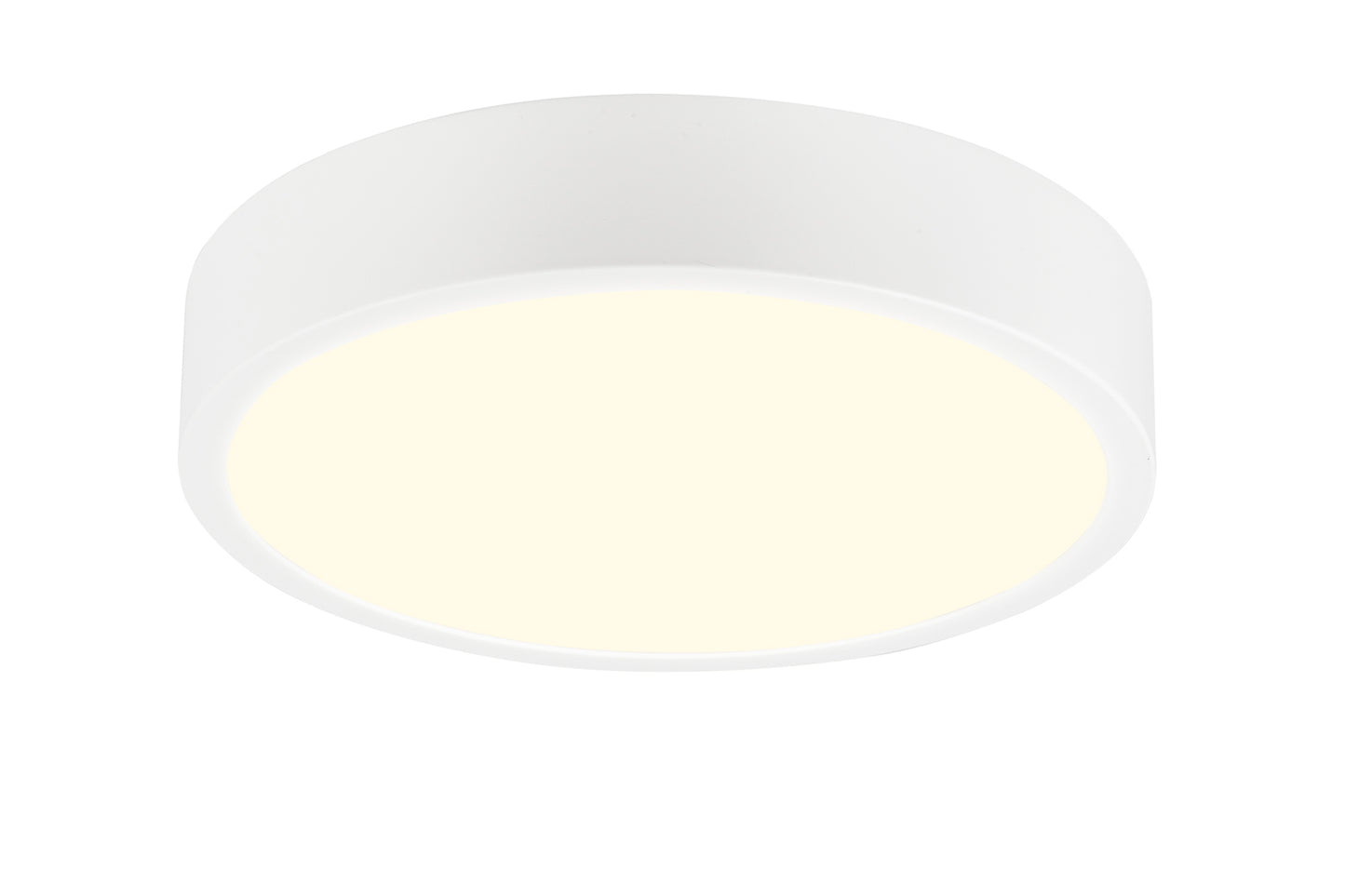 Saona 30cm Round LED Surface Flush Fitting,30W,3000K,2550lm,Matt White/Frosted Acrylic,3yrs Warranty by Mantra