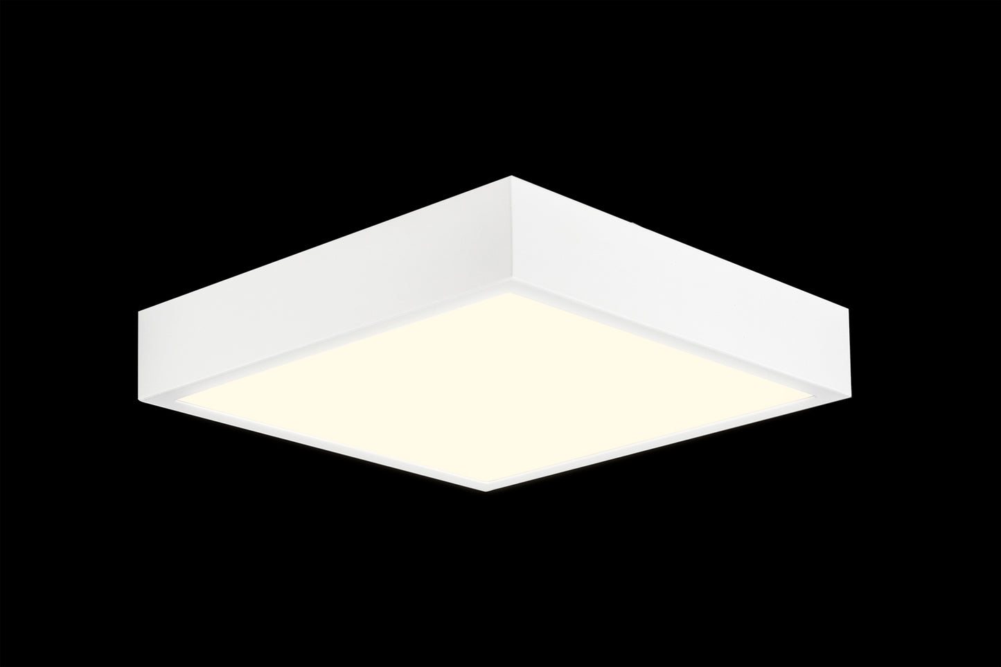 Saona 12cm Square LED Surface Flush Fitting,8W,3000K,680lm,Matt White/Frosted Acrylic,3yrs Warranty by Mantra