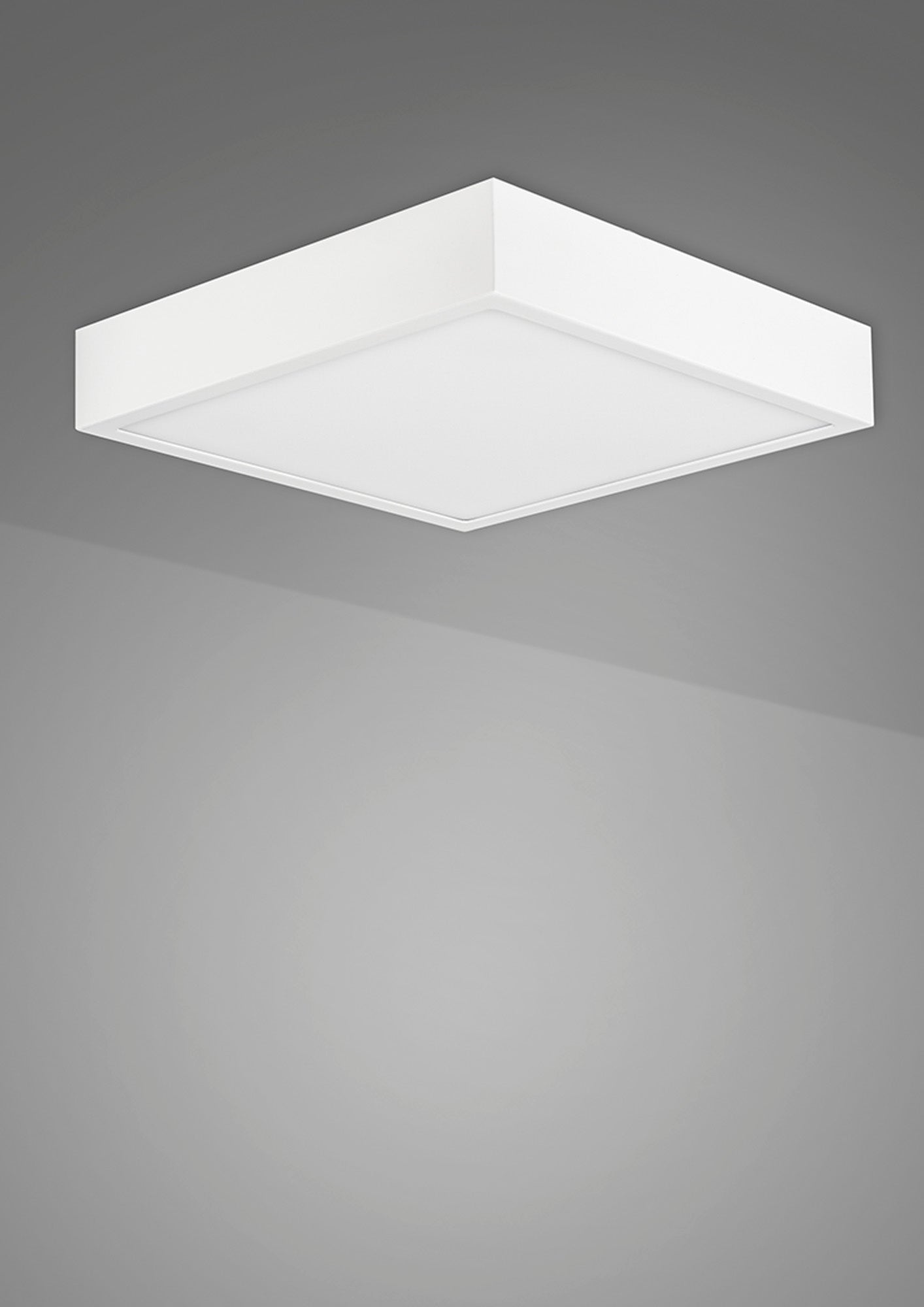 Saona 12cm Square LED Surface Flush Fitting,8W,3000K,680lm,Matt White/Frosted Acrylic,3yrs Warranty by Mantra