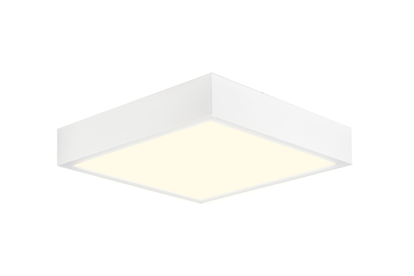 Saona 12cm Square LED Surface Flush Fitting,8W,3000K,680lm,Matt White/Frosted Acrylic,3yrs Warranty by Mantra