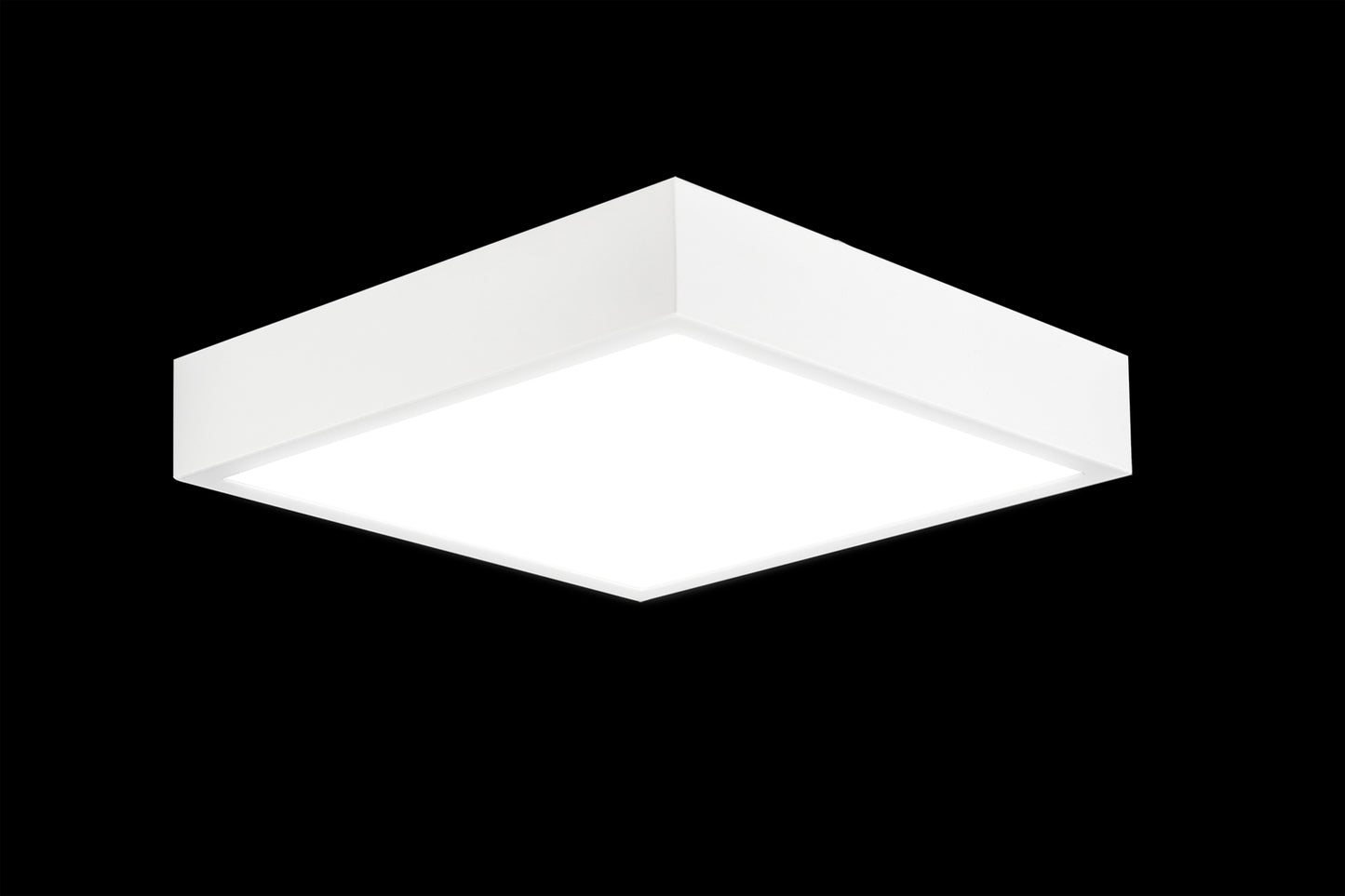 Saona 12cm Square LED Surface Flush Fitting,8W,4000K,720lm,Matt White/Frosted Acrylic,3yrs Warranty by Mantra