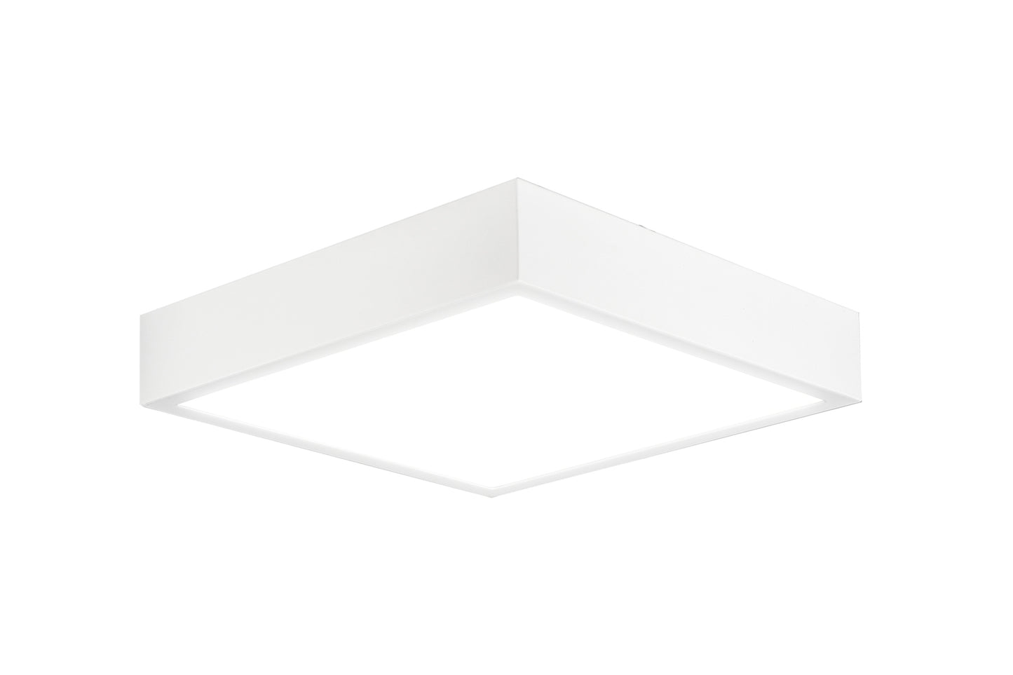 Saona 12cm Square LED Surface Flush Fitting,8W,4000K,720lm,Matt White/Frosted Acrylic,3yrs Warranty by Mantra