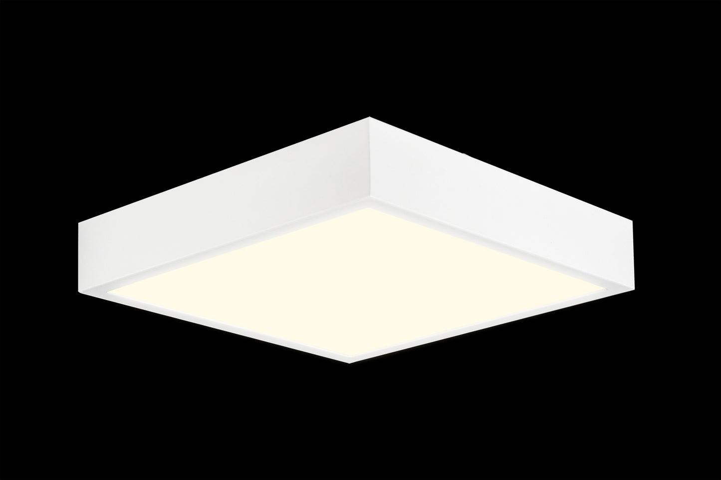 Saona 17cm Square LED Surface Flush Fitting,14W,3000K,1190lm,Matt White/Frosted Acrylic,3yrs Warranty by Mantra