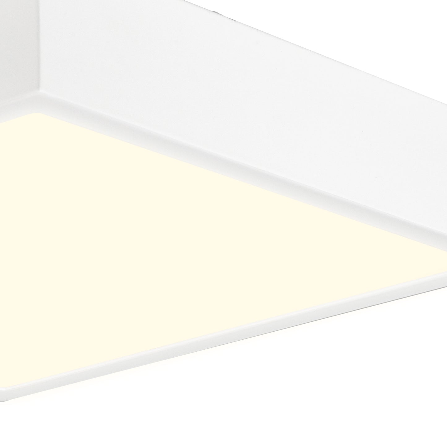 Saona 17cm Square LED Surface Flush Fitting,14W,3000K,1190lm,Matt White/Frosted Acrylic,3yrs Warranty by Mantra