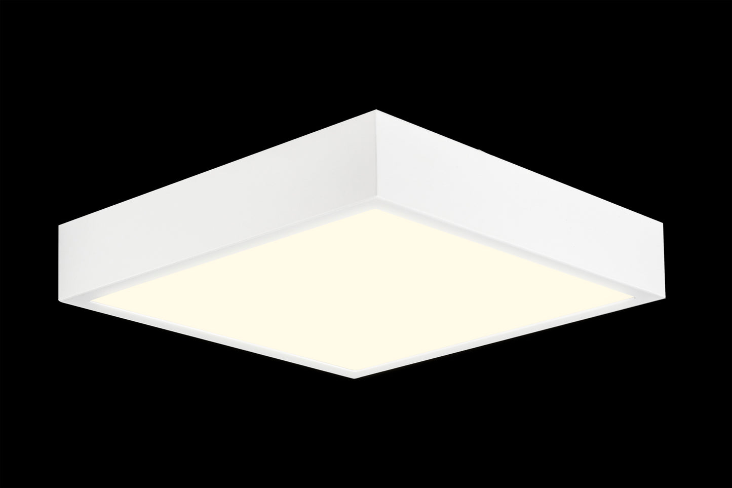 Saona 22.5cm Square LED Surface Flush Fitting,24W,3000K,2040lm,Matt White/Frosted Acrylic,3yrs Warranty by Mantra