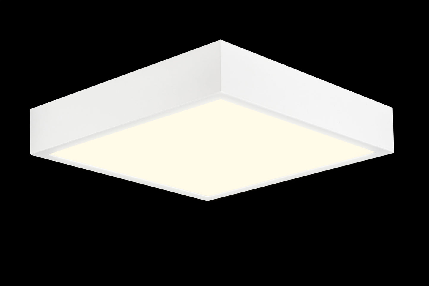 Saona 30cm Square LED Surface Flush Fitting,30W,3000K,2550lm,Matt White/Frosted Acrylic,3yrs Warranty by Mantra