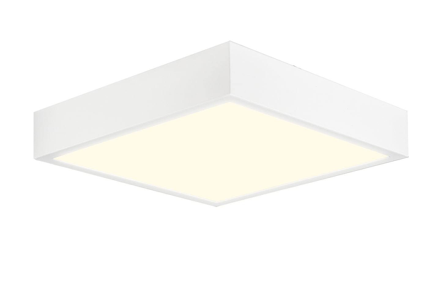 Saona 30cm Square LED Surface Flush Fitting,30W,3000K,2550lm,Matt White/Frosted Acrylic,3yrs Warranty by Mantra