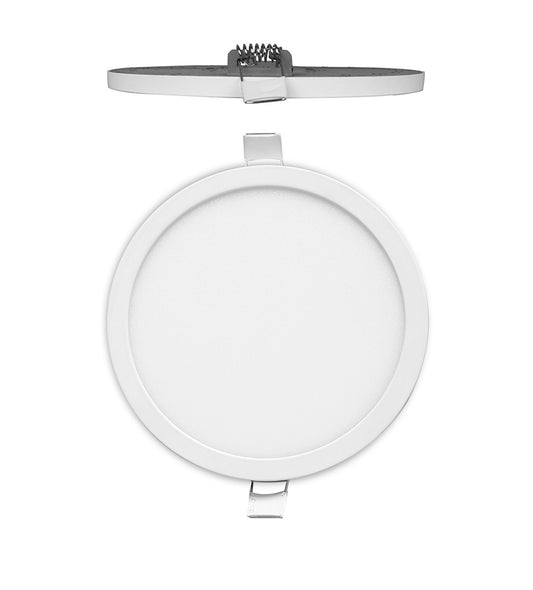 Saona 22.5cm Round LED Recessed Ultra Slim Downlight, 24W, 4000K, 2200lm, Matt White/Frosted Acrylic, Driver Included, 3yrs Warranty by Mantra