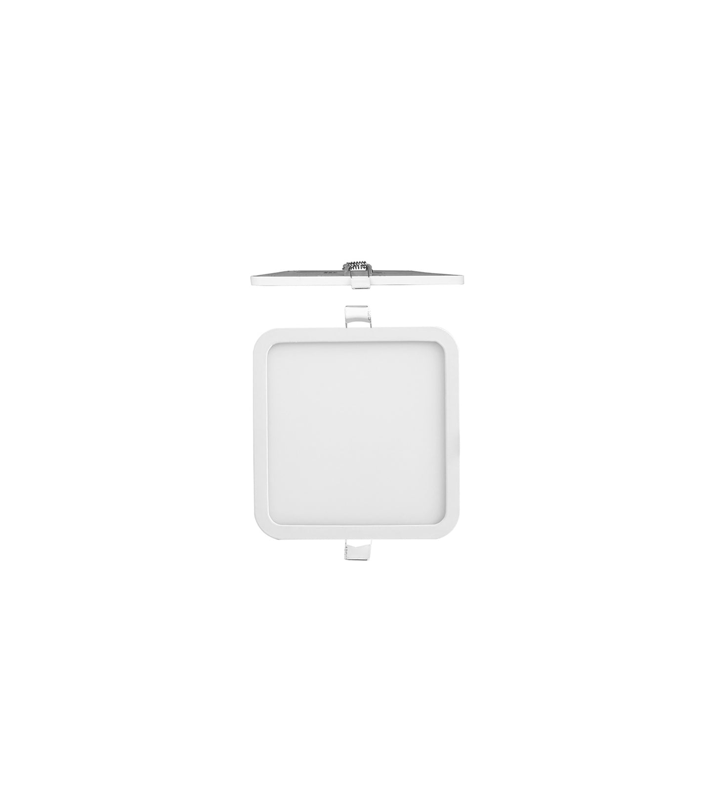 Saona 9cm Square Recessed Ultra Slim Downlight, 6W LED 4000K, 540lm, Matt White, Driver Included, 3yrs Warranty by Mantra