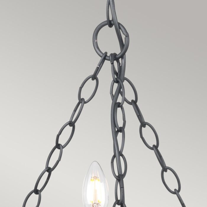 Saxon 5 Light Chandelier - Black