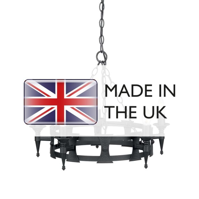 Saxon 5 Light Chandelier - Black