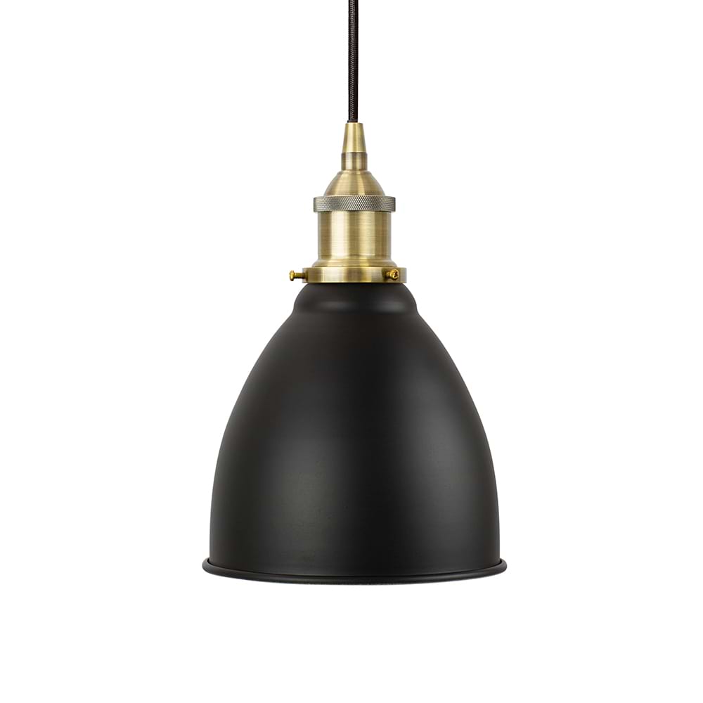 Classic Painted Pendant Light in Matt Black