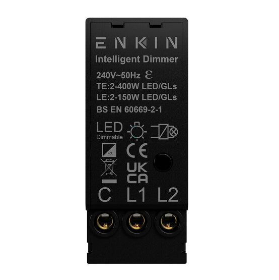 The Camden Collection Matt Black 2 Gang 400W LED Dimmer Switch