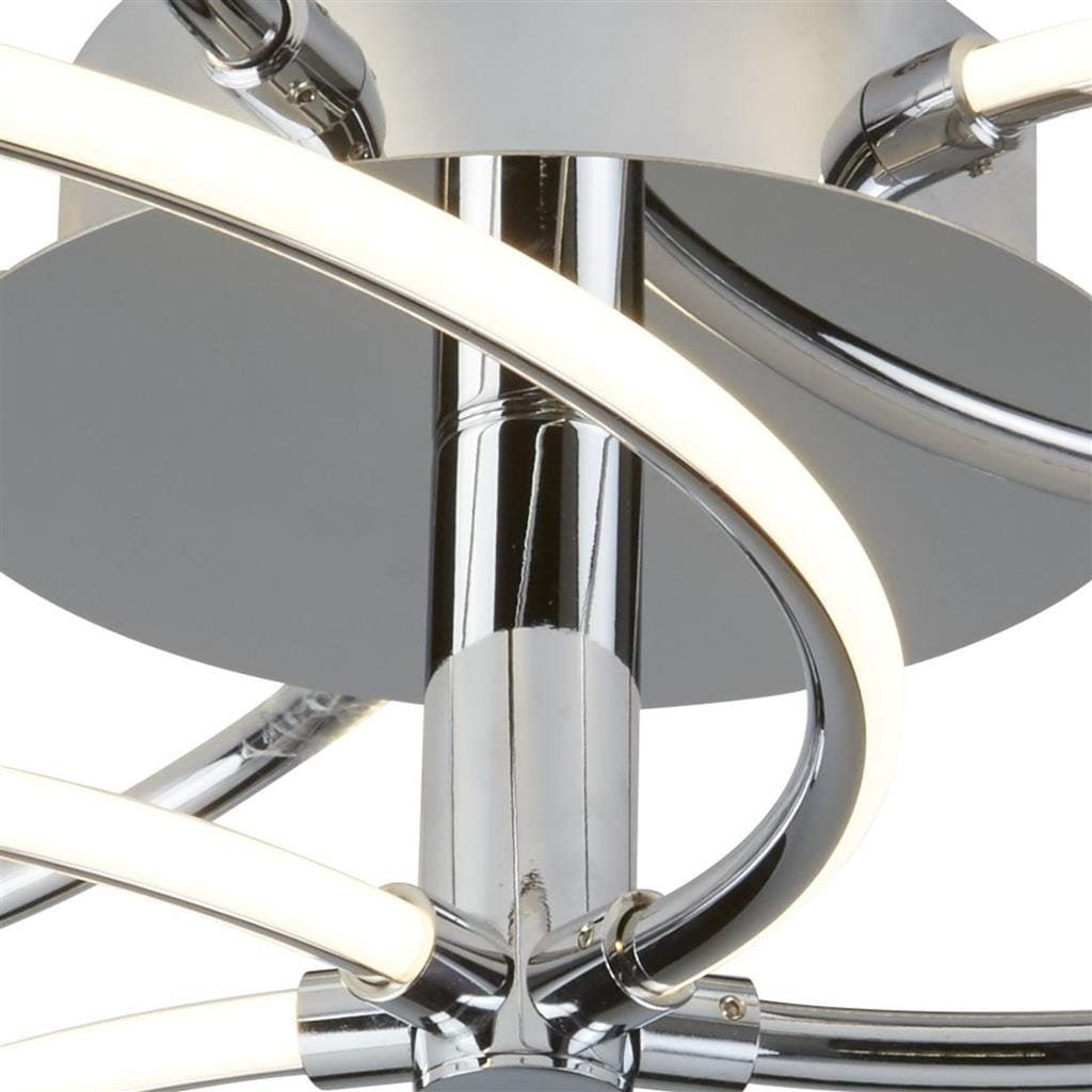 Searchlight Bardot 5Lt Flush - Chrome Metal & Opal Acrylic 7055-5CC