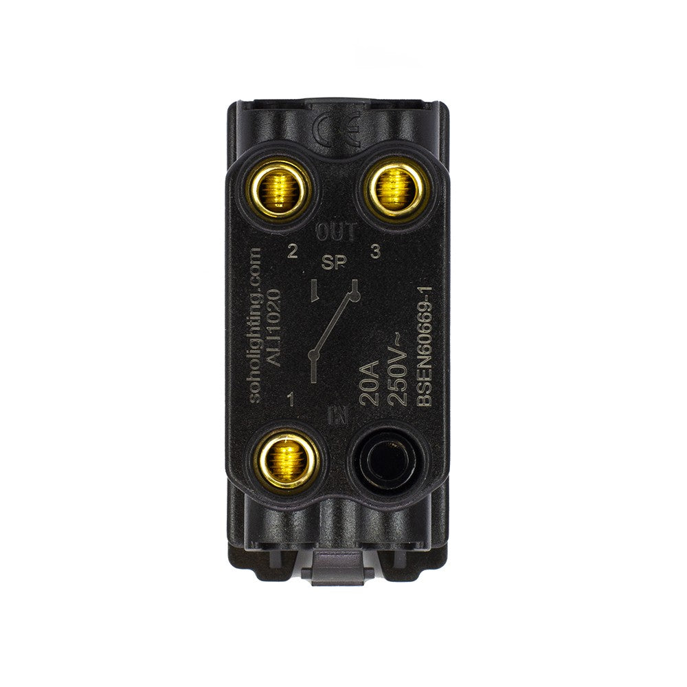 The Savoy Collection Brushed Brass 20AX 2 Way RM-Grid Switch Module