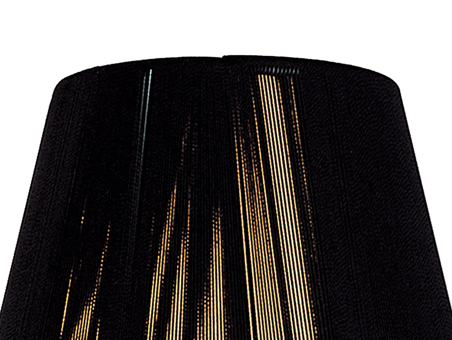 Clip On Silk String Shade Black 80/130mm x 110mm by Mantra