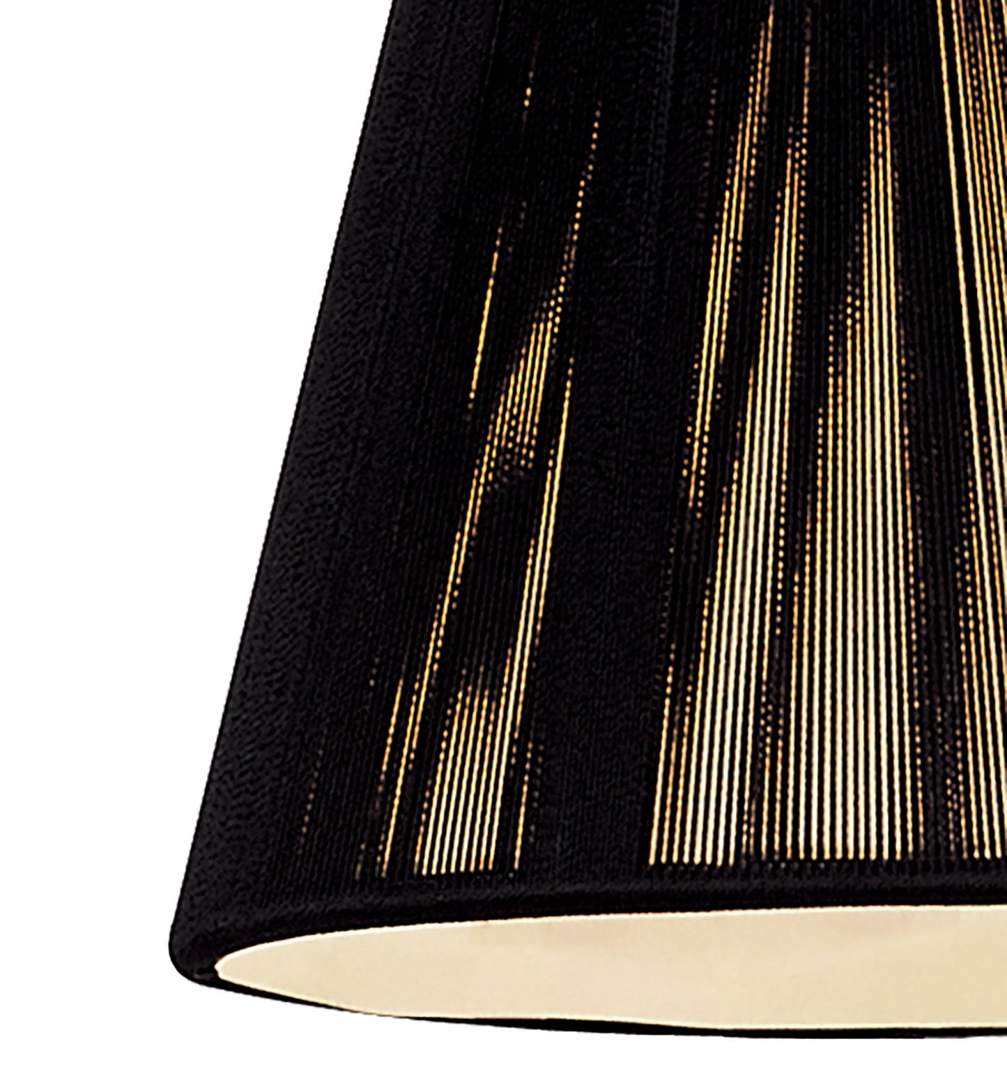 Clip On Silk String Shade Black 80/130mm x 110mm by Mantra