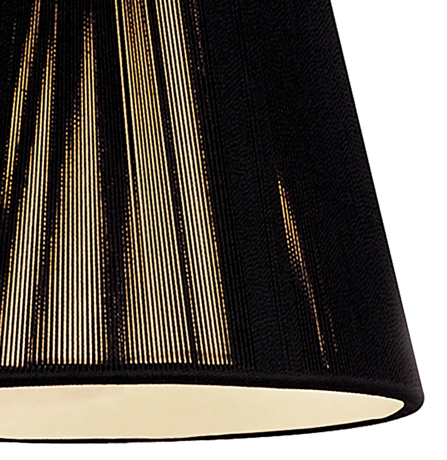 Clip On Silk String Shade Black 80/130mm x 110mm by Mantra