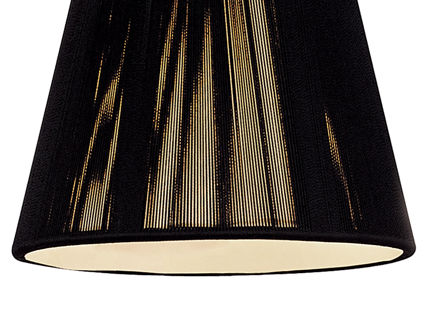 Clip On Silk String Shade Black 80/130mm x 110mm by Mantra