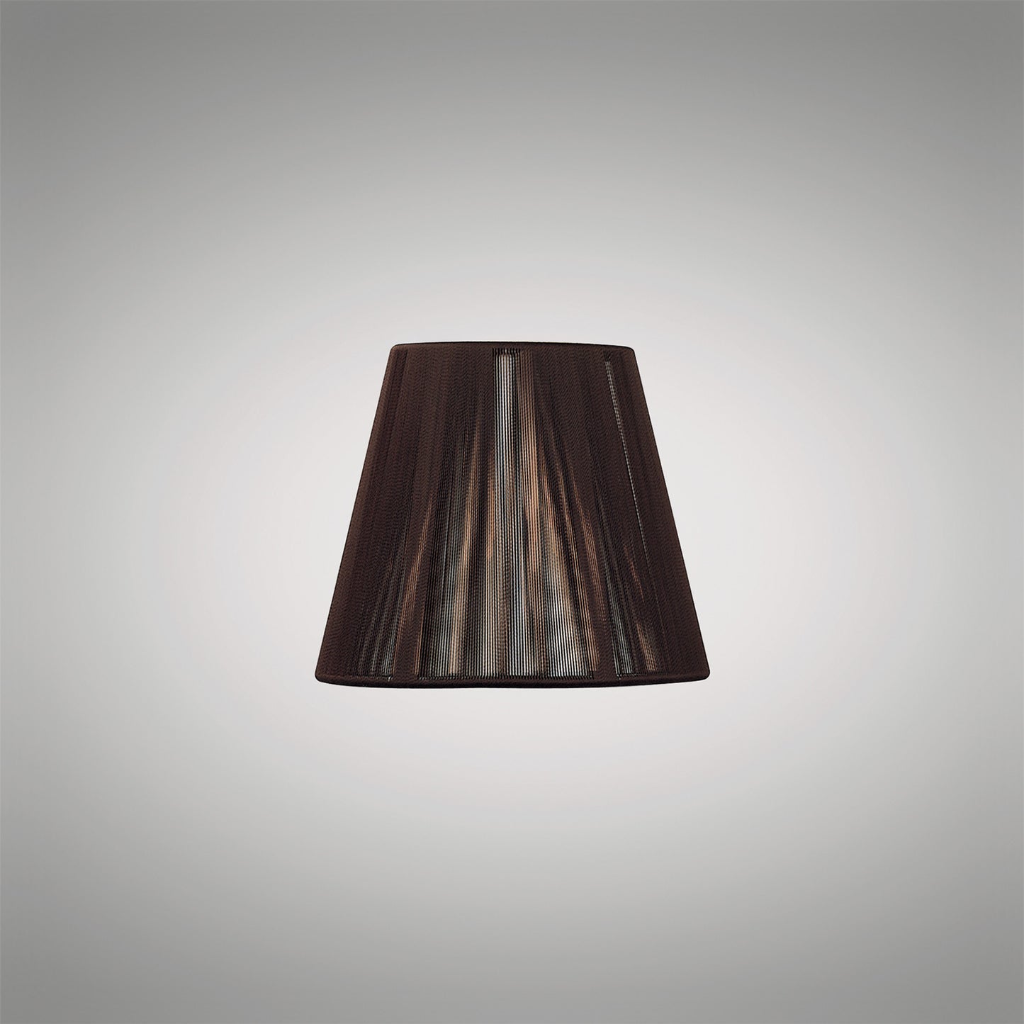 Clip On Silk String Shade Dark Brown 80/130mm x 110mm by Mantra