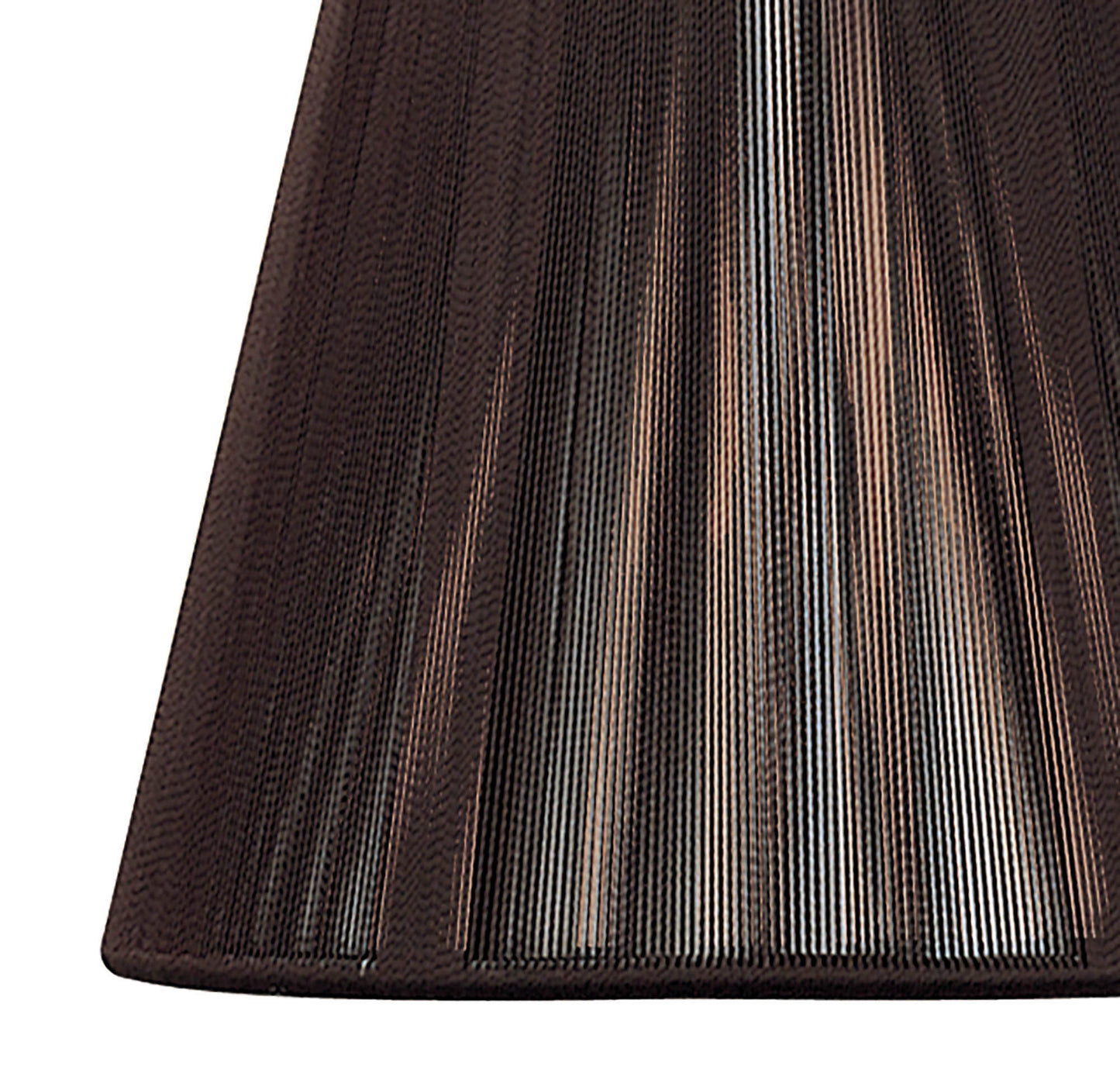 Clip On Silk String Shade Dark Brown 80/130mm x 110mm by Mantra
