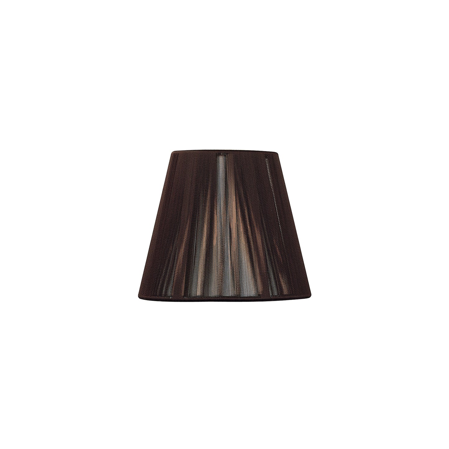 Clip On Silk String Shade Dark Brown 80/130mm x 110mm by Mantra