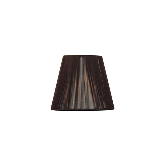 Clip On Silk String Shade Dark Brown 80/130mm x 110mm by Mantra