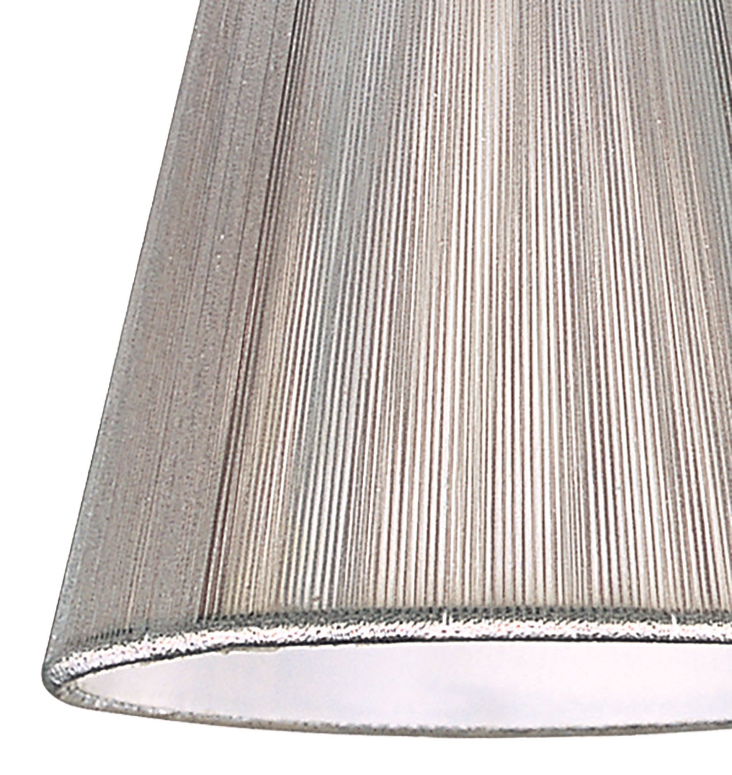 Clip On Silk String Shade Silver Grey 80/130mm x 110mm by Mantra