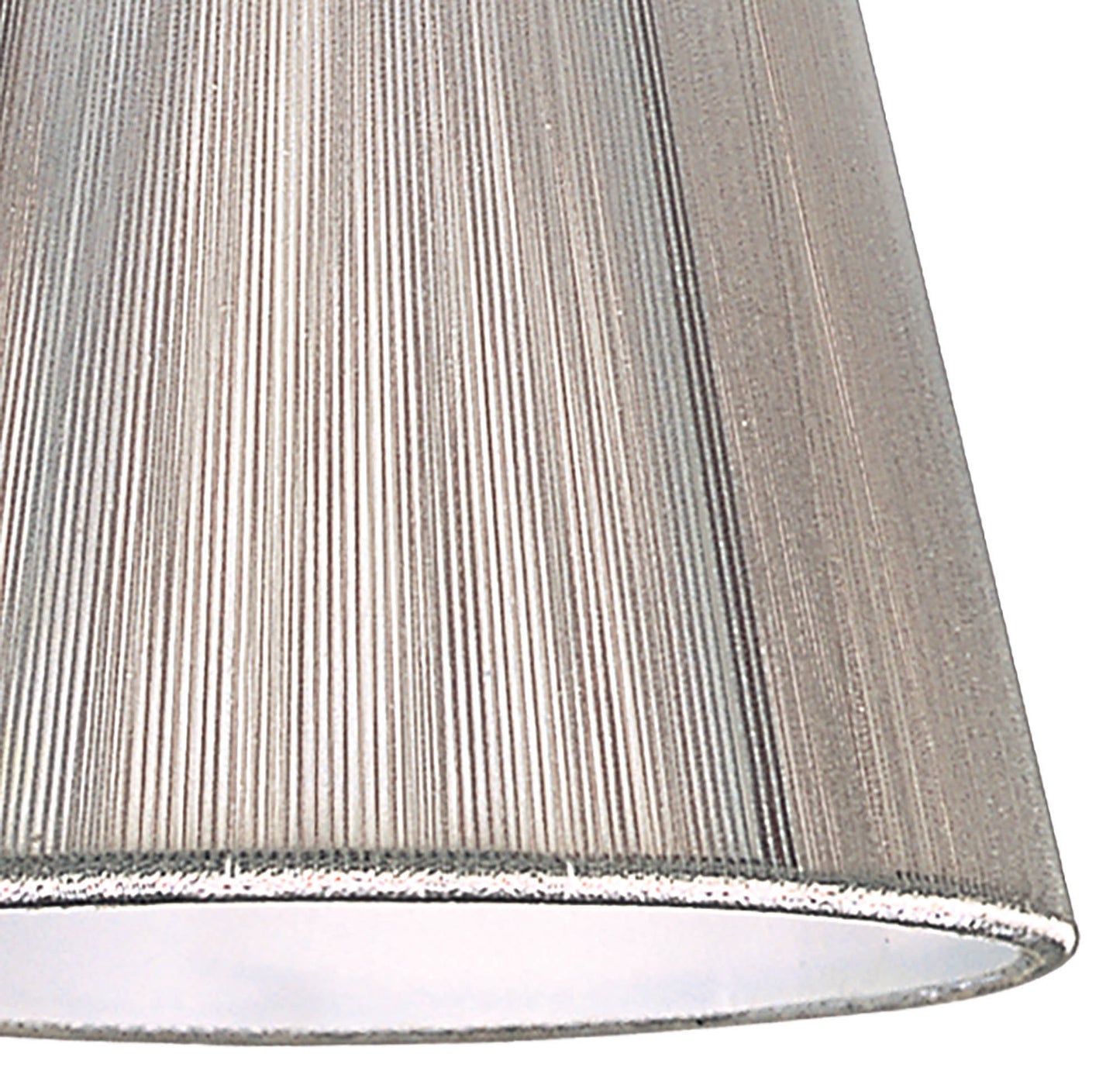 Clip On Silk String Shade Silver Grey 80/130mm x 110mm by Mantra