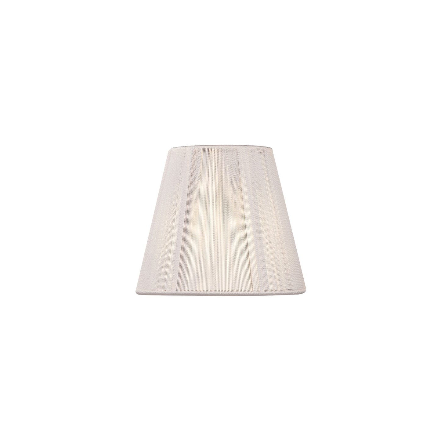 Clip On Silk String Shade Ivory White 80/130mm x 110mm by Mantra