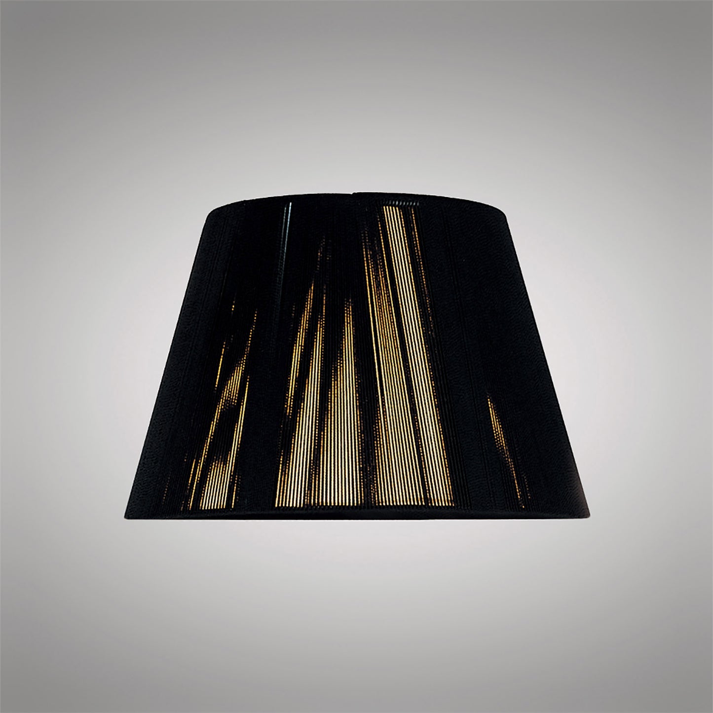 Silk String Shade Black 190/300mm x 200mm by Mantra