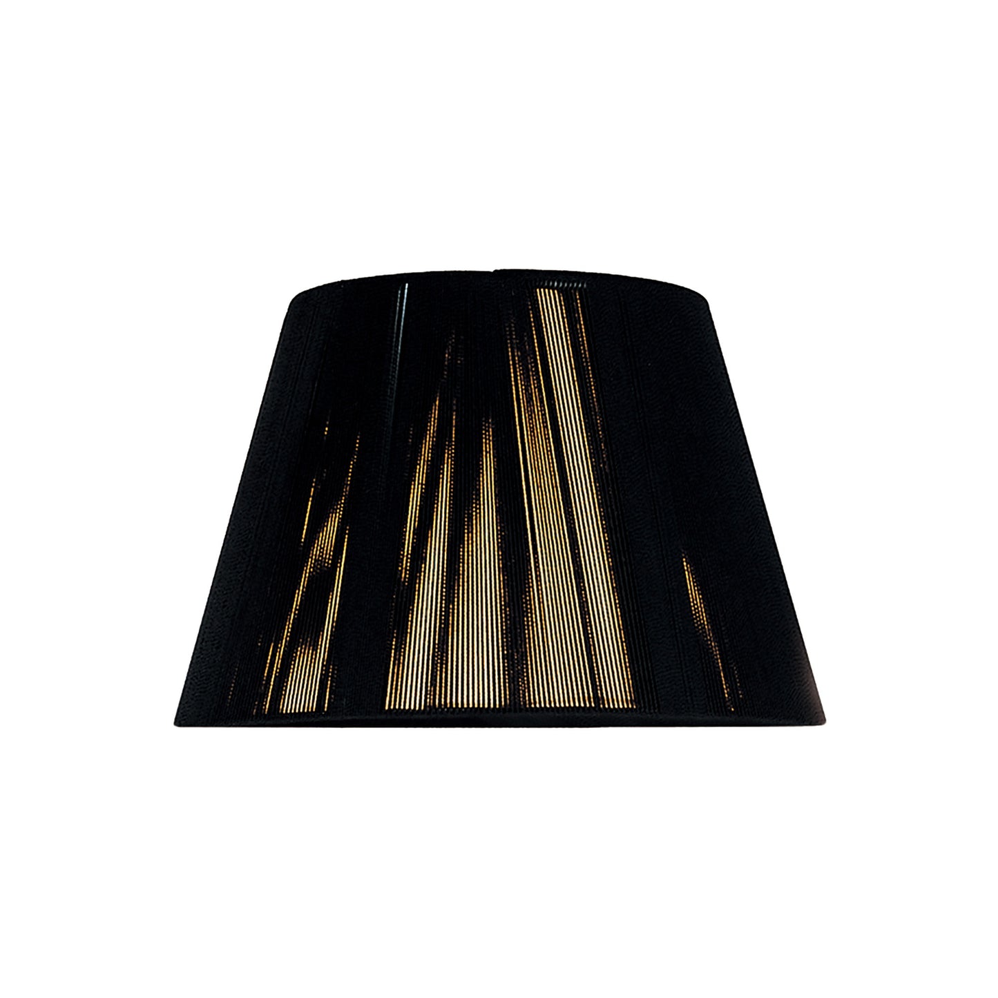 Silk String Shade Black 190/300mm x 200mm by Mantra