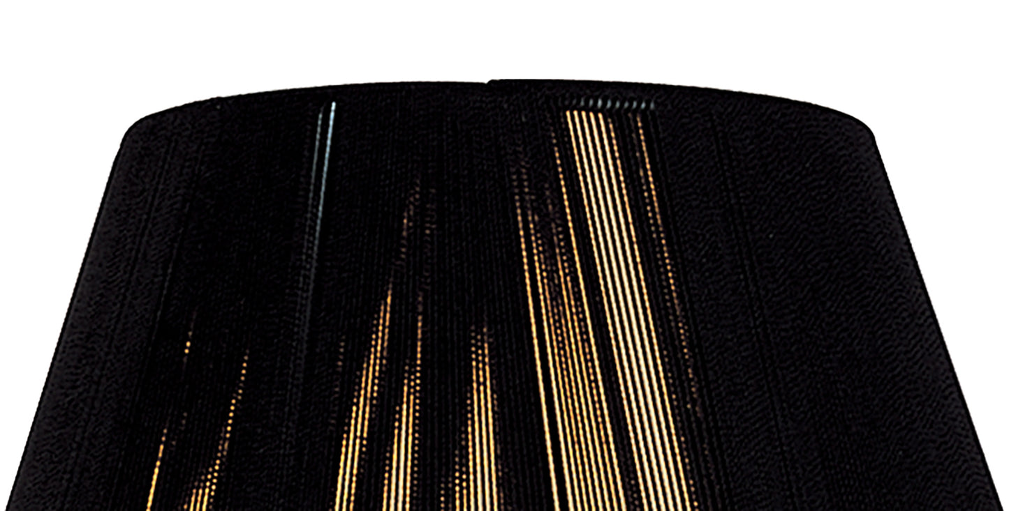 Silk String Shade Black 250/400mm x 250mm by Mantra