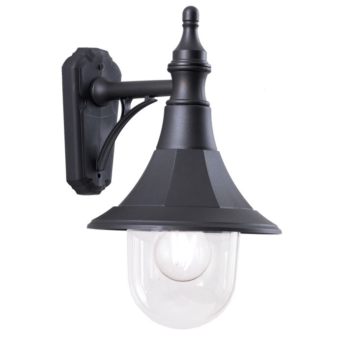 Shannon 1 Light Down Wall Lantern - Black