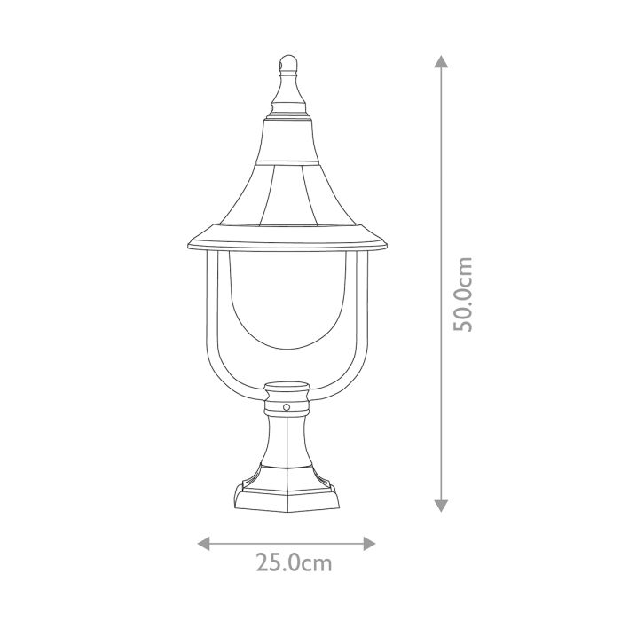 Shannon 1 Light Pedestal - Black