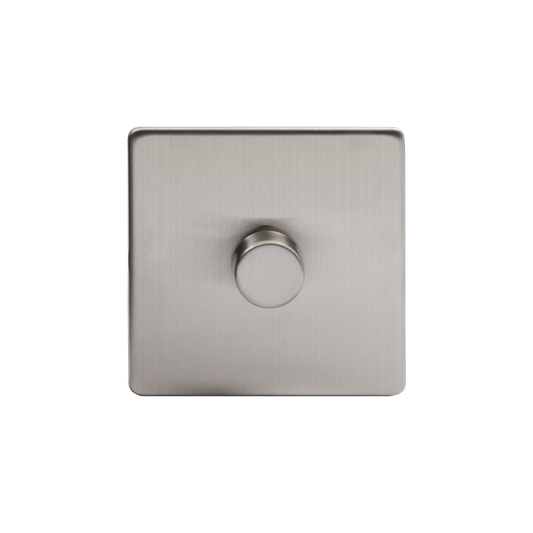 The Lombard Collection Brushed Chrome 1 Gang 250W LED Multi-Way Dimmer Switch