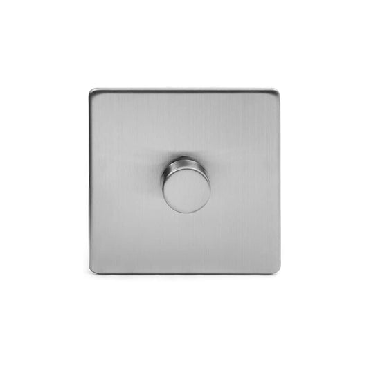 The Lombard Collection Brushed Chrome 1 Gang 1000W DC1-10V Dimmer Switch