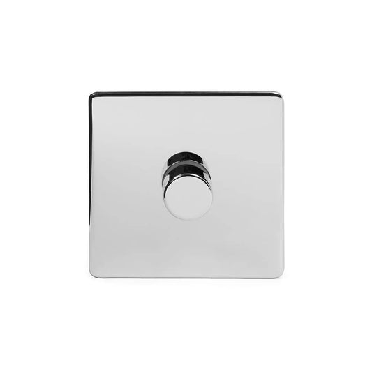 The Finsbury Collection Polished Chrome 1 Gang 400W LED Dimmer Switch