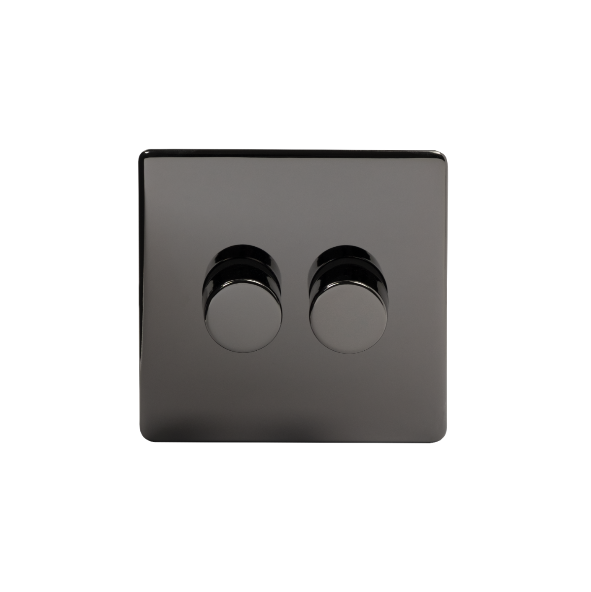 The Connaught Collection Black Nickel 2 Gang 250W LED Intermediate Dimmer Switch