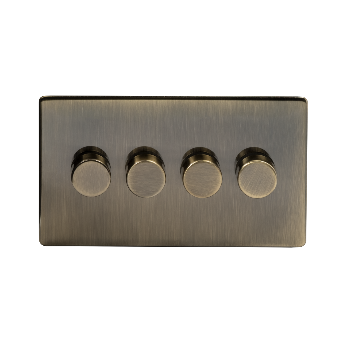 The Charterhouse Collection 4 Gang 400W LED Dimmer Switch Antique Brass