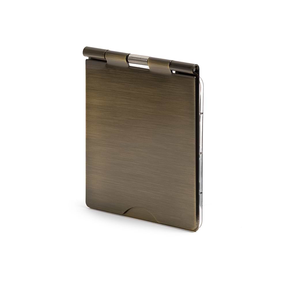 The Charterhouse Collection 13A 1Gang Euromod Floor Socket Blk Ins Antique Brass
